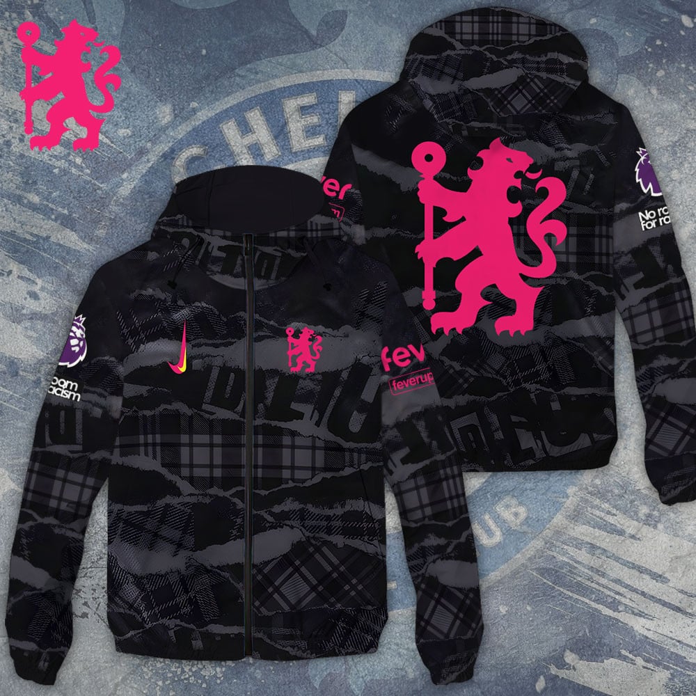 Chelsea EPL Style Windbreaker Jacket For Fans