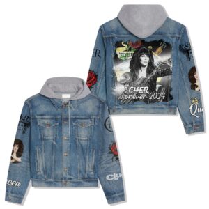 Cher Music Style Hooded Denim Jacket For Fans