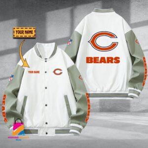 Chicago Bear NFL Style Baseball Jacket For Fan