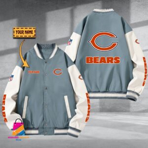 Chicago Bear NFL Style Baseball Jacket For Fan