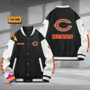 Chicago Bear NFL Style Baseball Jacket For Fan