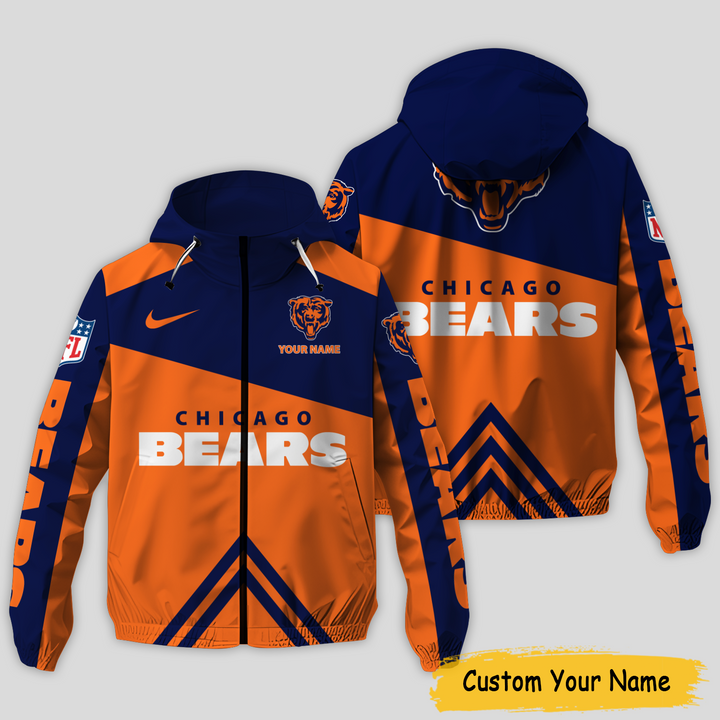 Chicago Bears NFL Personalized Style Windbreaker Jacket For Fans