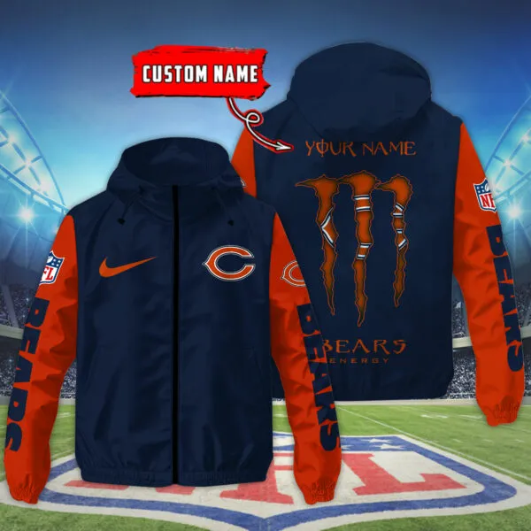 Chicago Bears NFL Personalized Style Windbreaker Jacket For Fans