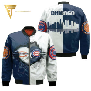 Chicago Bears NFL Style Bomber Jacket For Fans