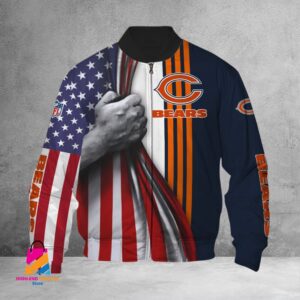 Chicago Bears NFL Style Bomber Jacket For Fans