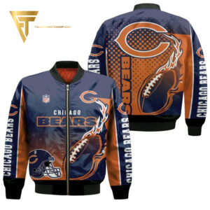 Chicago Bears NFL Style Bomber Jacket For Fans
