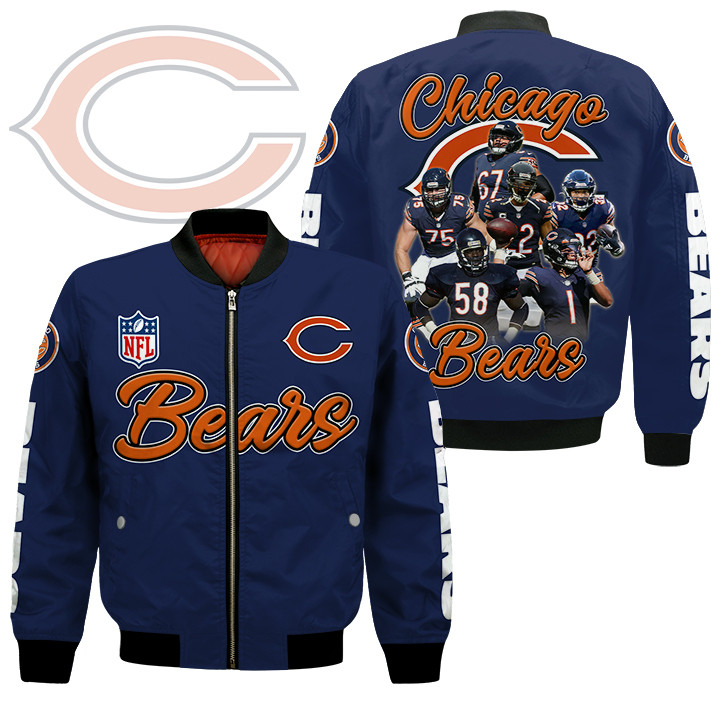 Chicago Bears NFL Style Bomber Jacket For Fans