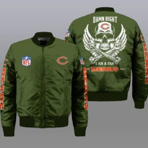 Chicago Bears NFL Style Bomber Jacket For Fans