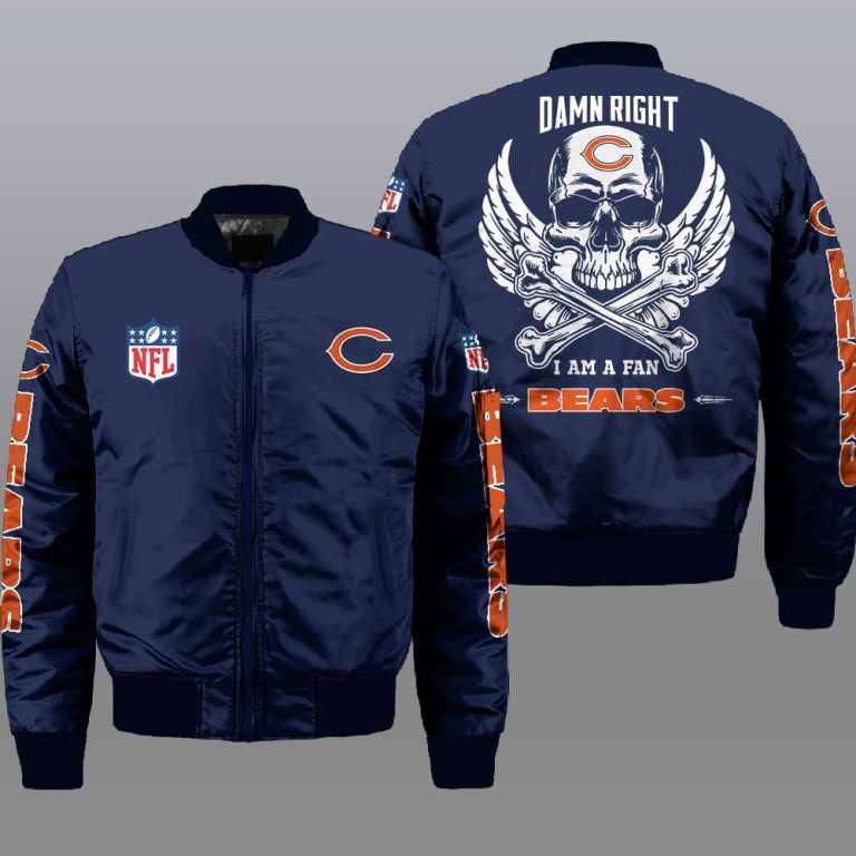 Chicago Bears NFL Style Bomber Jacket For Fans