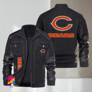 Chicago Bears NFL Style Denim Jacket For Fans