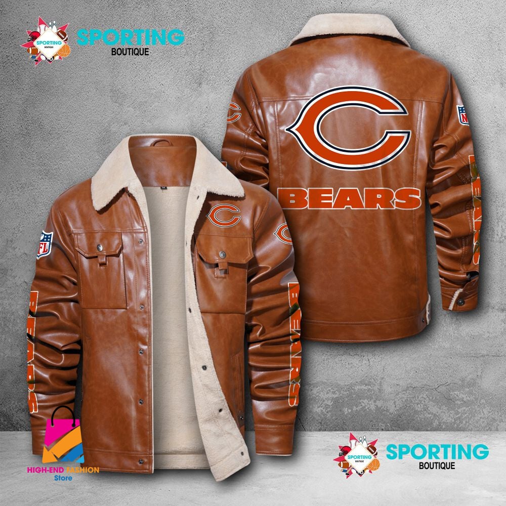 Chicago Bears NFL Style Leather Jacket For Fans
