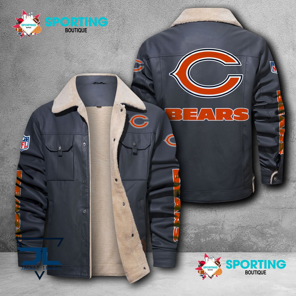 Chicago Bears NFL Style Leather Jacket For Fans