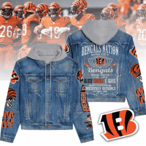 Chicago Bears NFL Style Hooded Denim Jacket For Fans