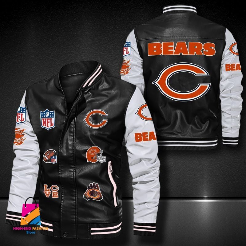 Chicago Bears NFL Style Leather Jacket For Fan