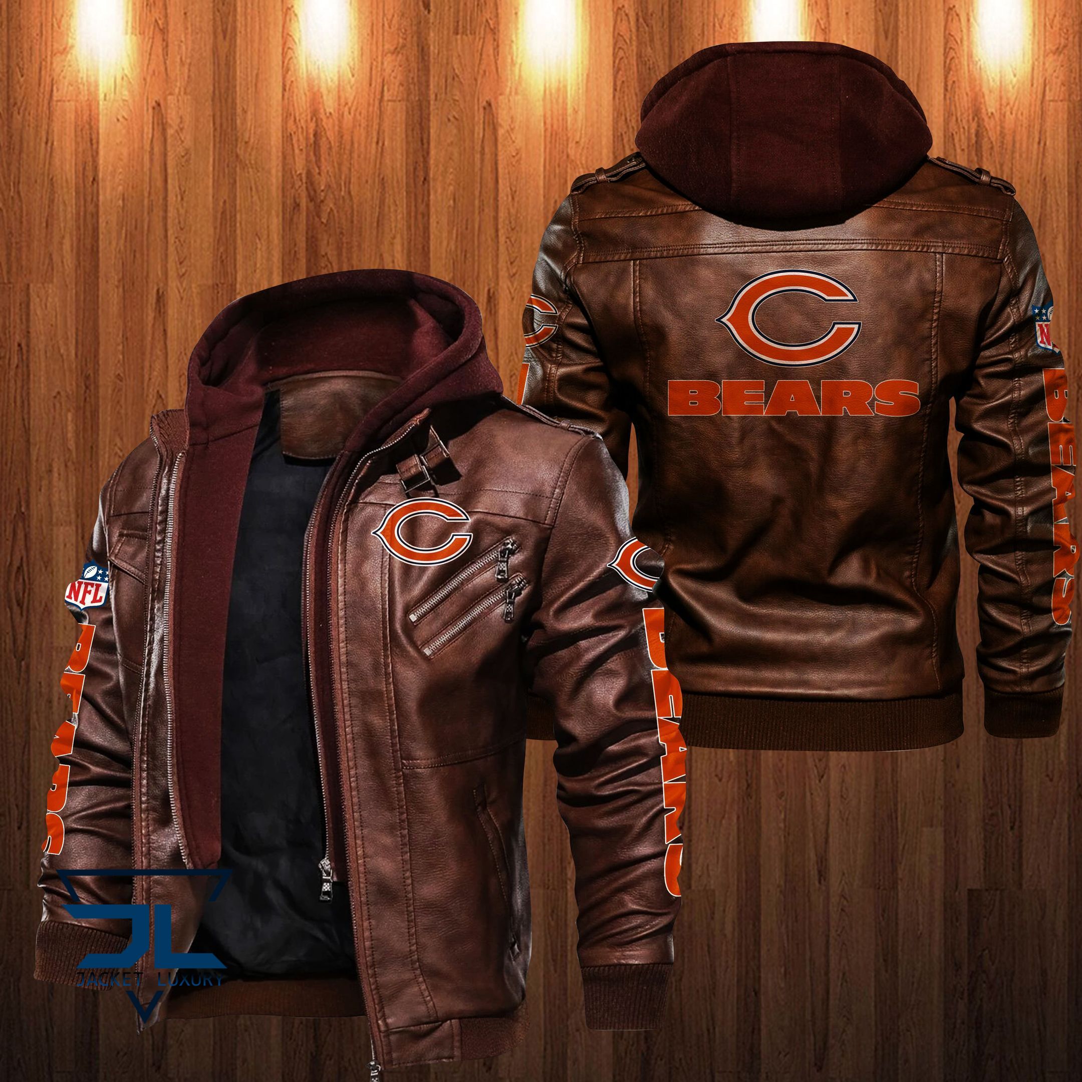 Chicago Bears NFL Style Leather Jacket For Fan