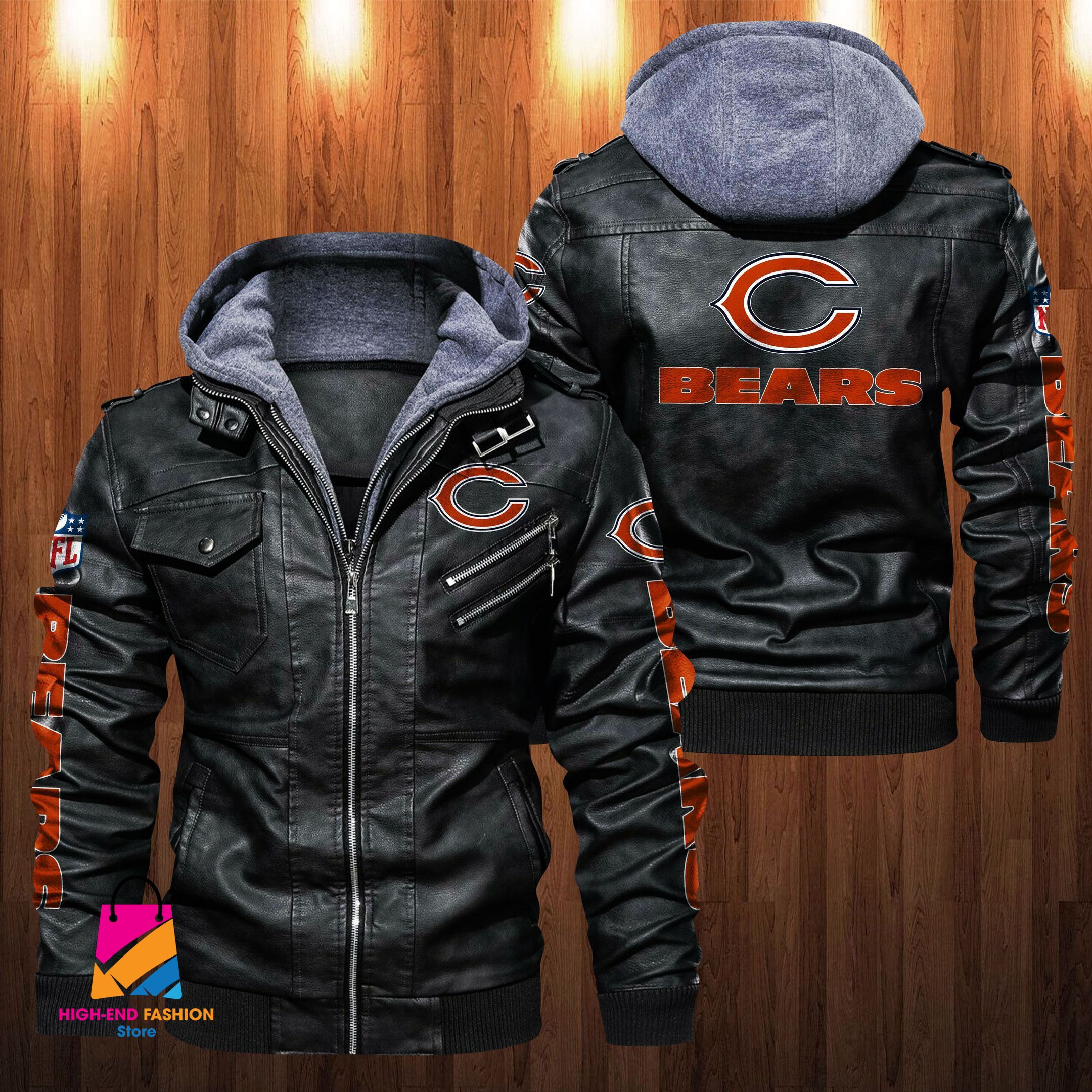 Chicago Bears NFL Style Leather Jacket For Fan