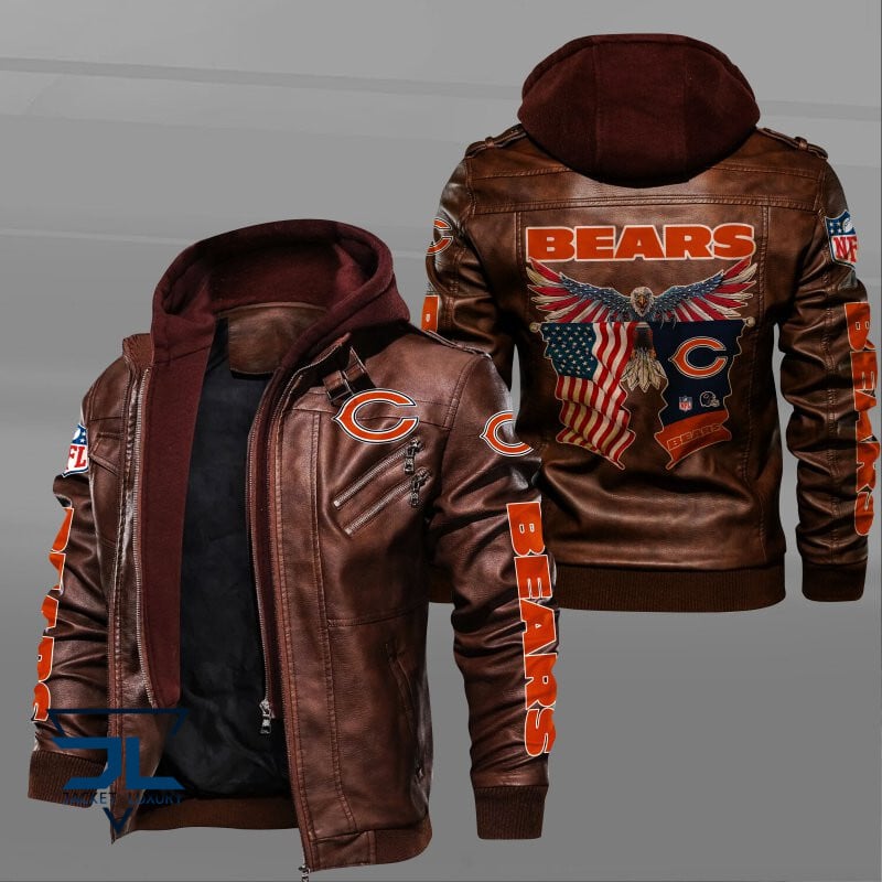 Chicago Bears NFL Style Leather Jacket For Fan
