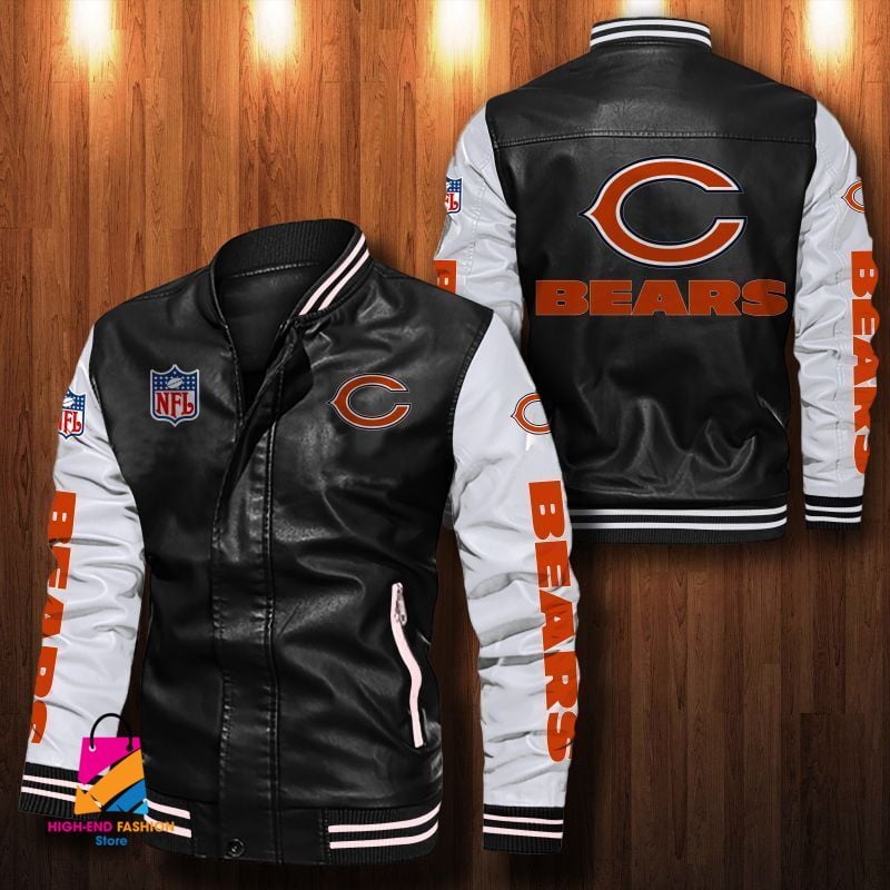 Chicago Bears NFL Style Leather Jacket For Fan