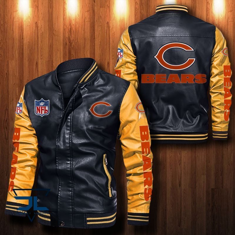 Chicago Bears NFL Style Leather Jacket For Fan