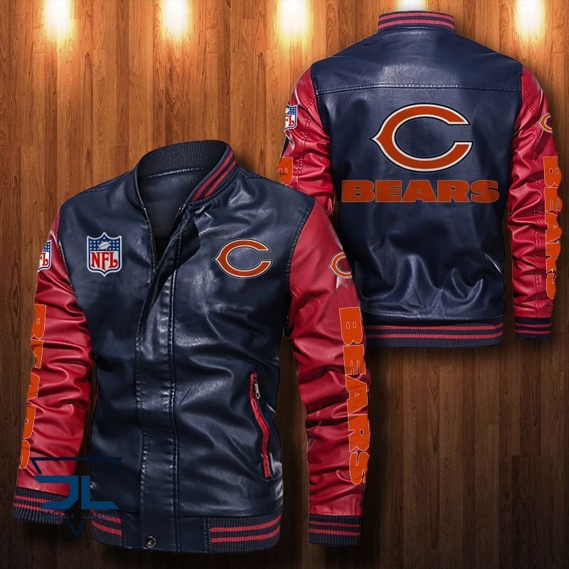Chicago Bears NFL Style Leather Jacket For Fan