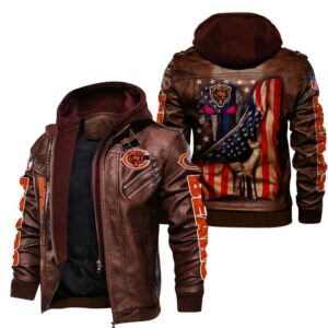 Chicago Bears NFL Style Leather Jacket For Fan