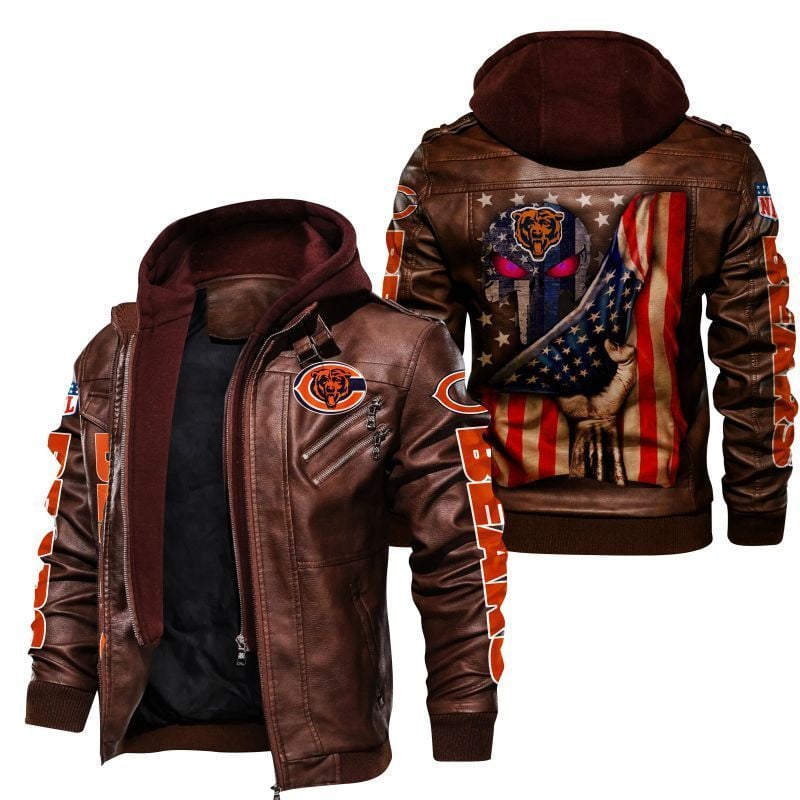 Chicago Bears NFL Style Leather Jacket For Fan
