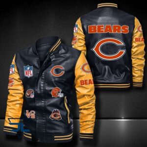 Chicago Bears NFL Style Leather Jacket For Fan