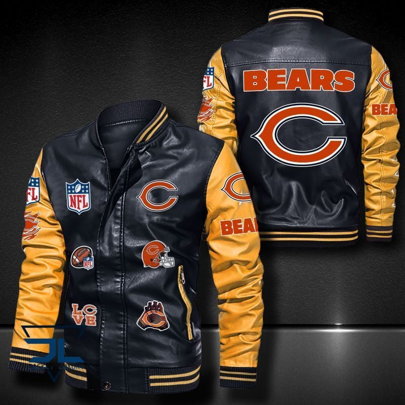 Chicago Bears NFL Style Leather Jacket For Fan
