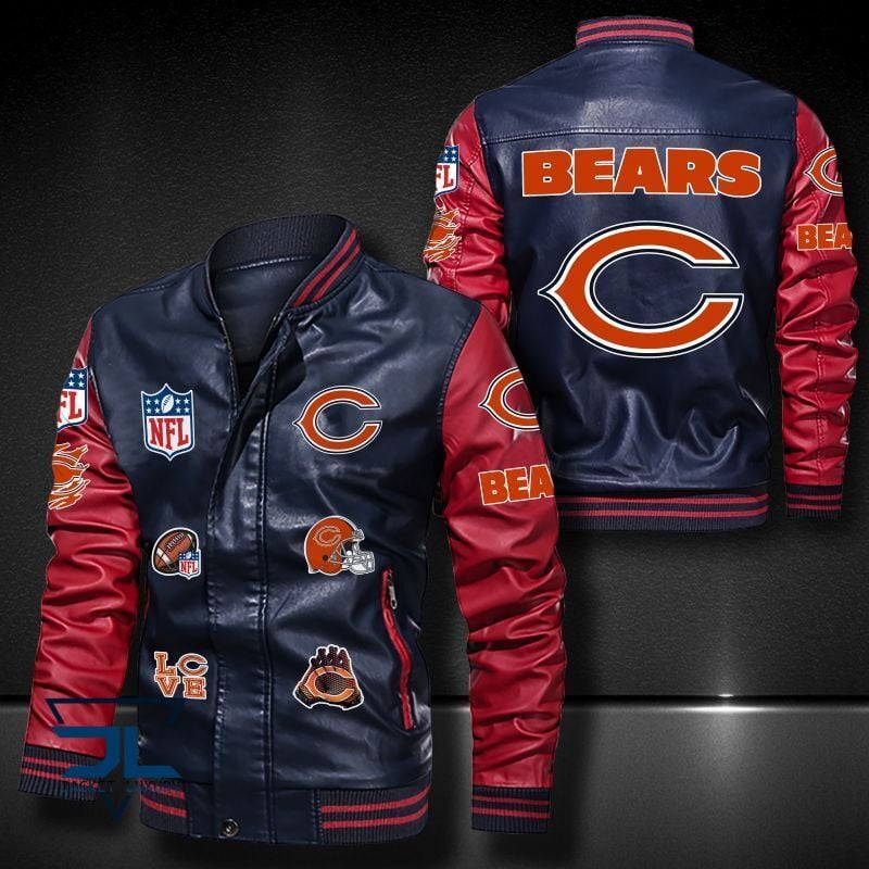 Chicago Bears NFL Style Leather Jacket For Fan