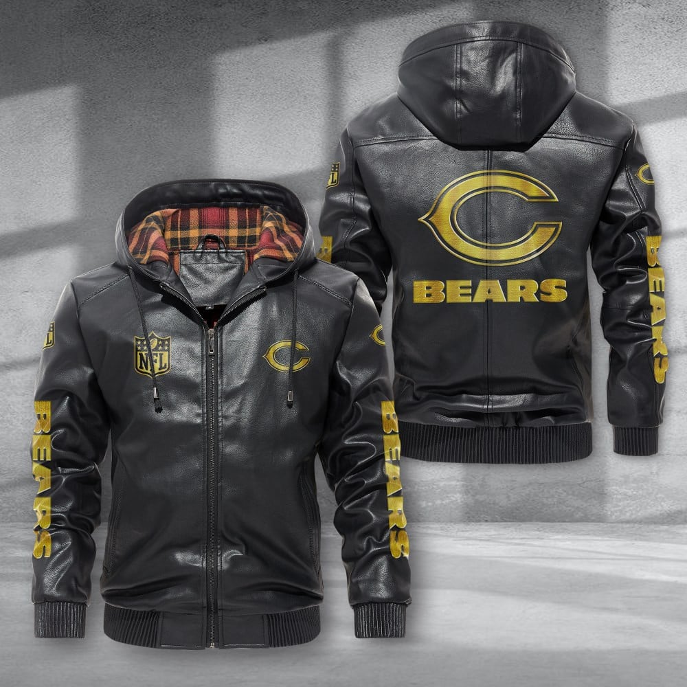 Chicago Bears NFL Style Leather Jacket For Fans