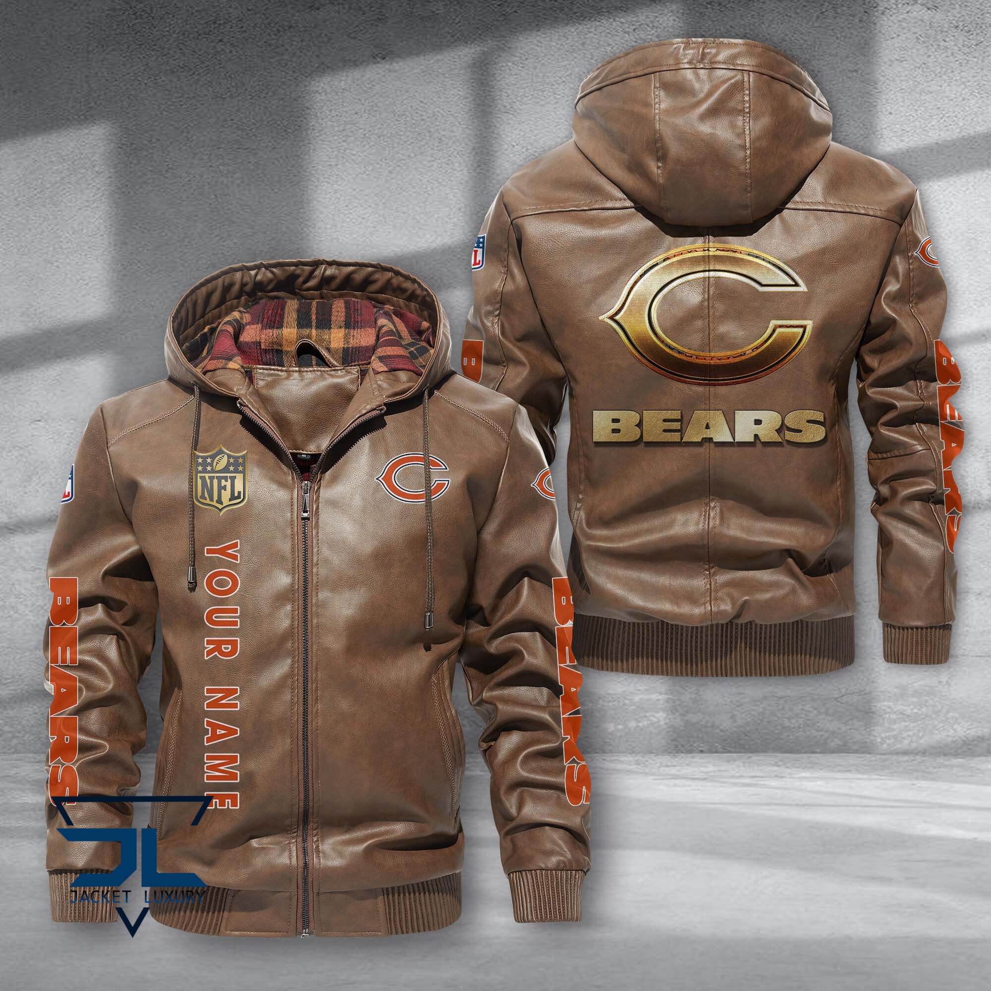 Chicago Bears NFL Style Leather Jacket For Fans