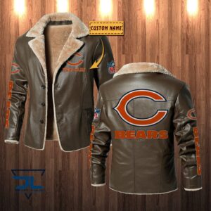 Chicago Bears NFL Style Leather Jacket For Fans