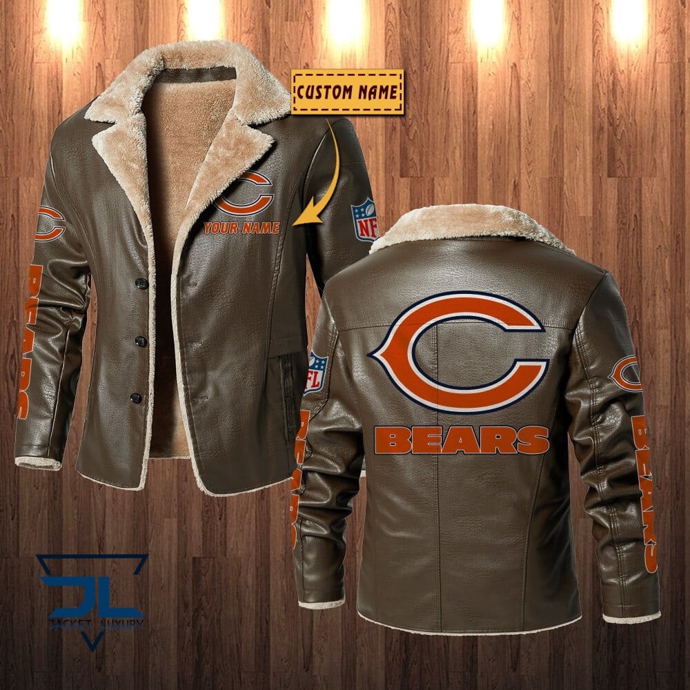 Chicago Bears NFL Style Leather Jacket For Fans