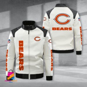 Chicago Bears NFL Style Leather Jacket For Fans