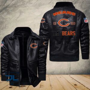 Chicago Bears NFL Style Leather Jacket For Fans