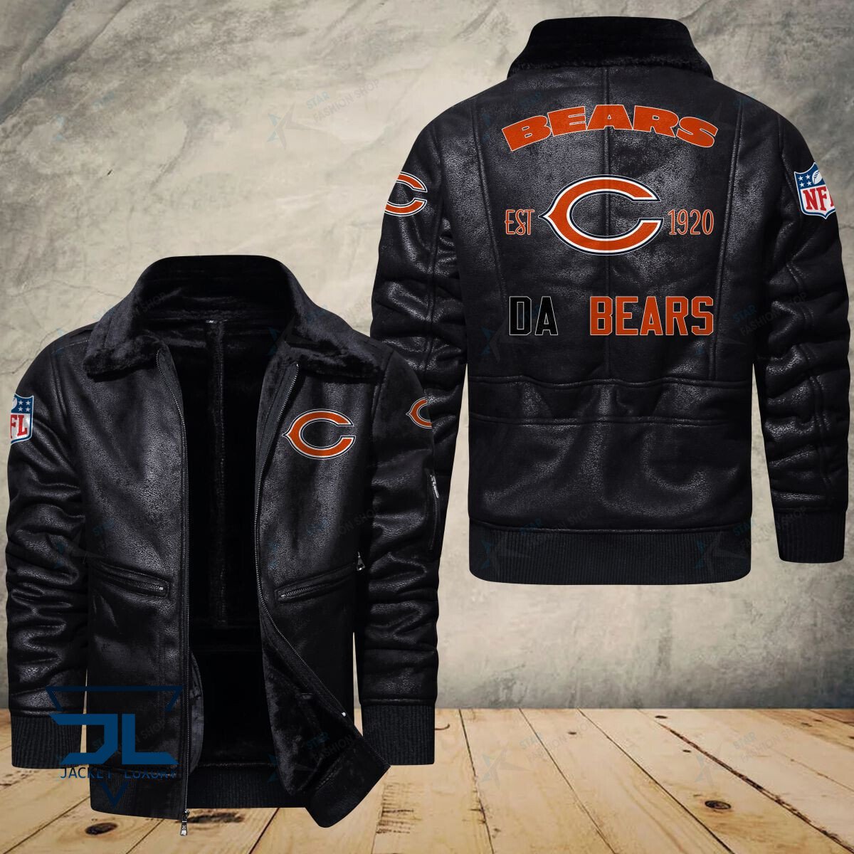 Chicago Bears NFL Style Leather Jacket For Fans