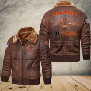Chicago Bears NFL Style Leather Jacket For Fans