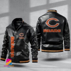 Chicago Bears NFL Style Leather Jacket For Fans