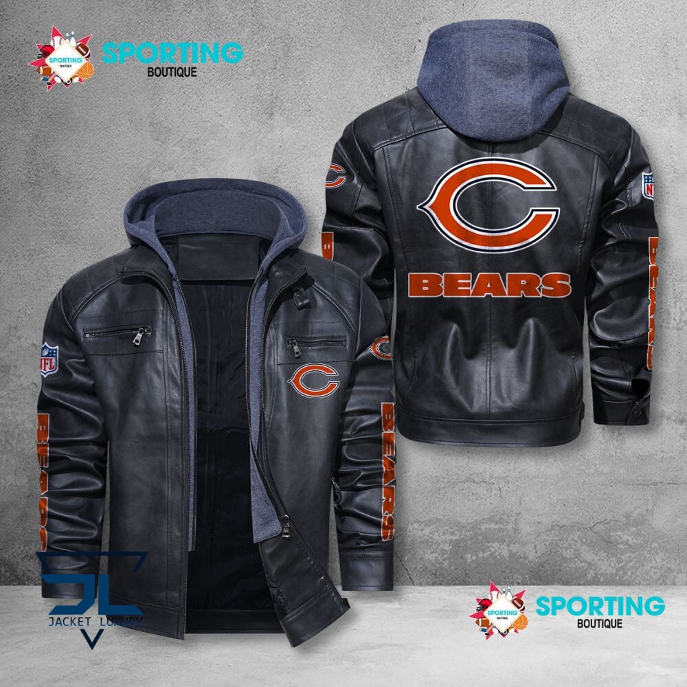 Chicago Bears NFL Style Leather Jacket For Fans