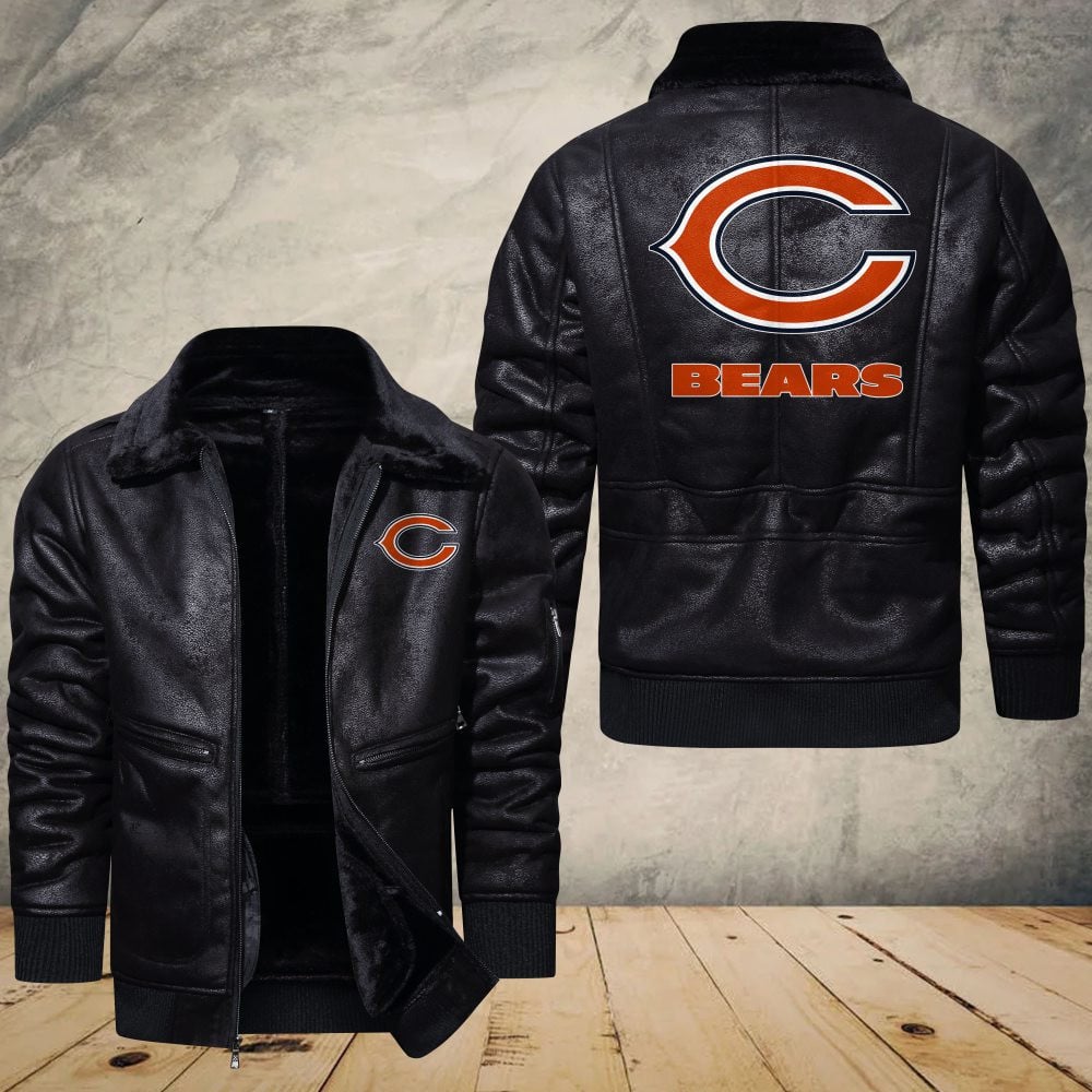 Chicago Bears NFL Style Leather Jacket For Fans