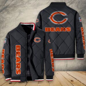 Chicago Bears NFL Style Puffer Jacket For Fans