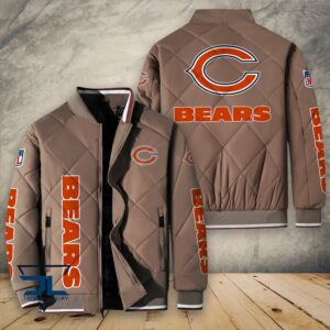 Chicago Bears NFL Style Puffer Jacket For Fans