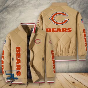 Chicago Bears NFL Style Puffer Jacket For Fans