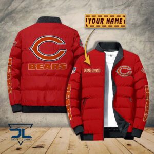Chicago Bears NFL Style Puffer Jacket For Fans