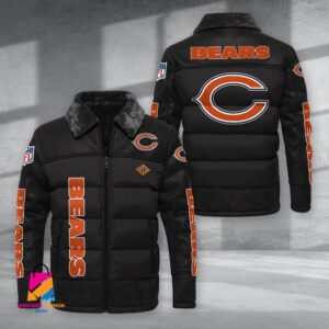 Chicago Bears NFL Style Puffer Jacket For Fans