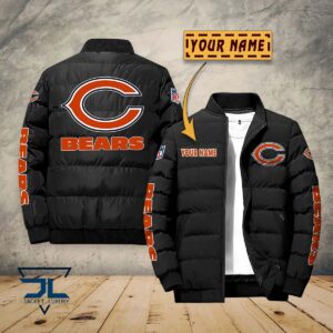 Chicago Bears NFL Style Puffer Jacket For Fans