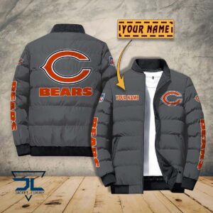 Chicago Bears NFL Style Puffer Jacket For Fans