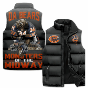 Chicago Bears NFL Style Sleeveless Puffer Jacket For Fans