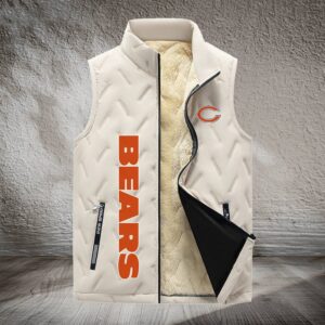 Chicago Bears NFL Style Sleeveless Puffer Jacket For Fans