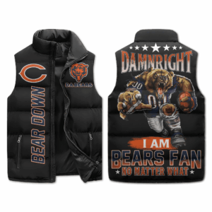 Chicago Bears NFL Style Sleeveless Puffer Jacket For Fans
